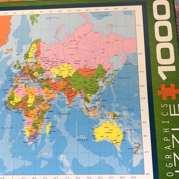 Eurographics 1000 Puzzle Map of the World - Picture 4 of 5